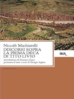 cover image of Discorsi sopra la prima deca di Tito Livio